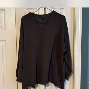 Aerie Charcoal Crew Neck Sweater